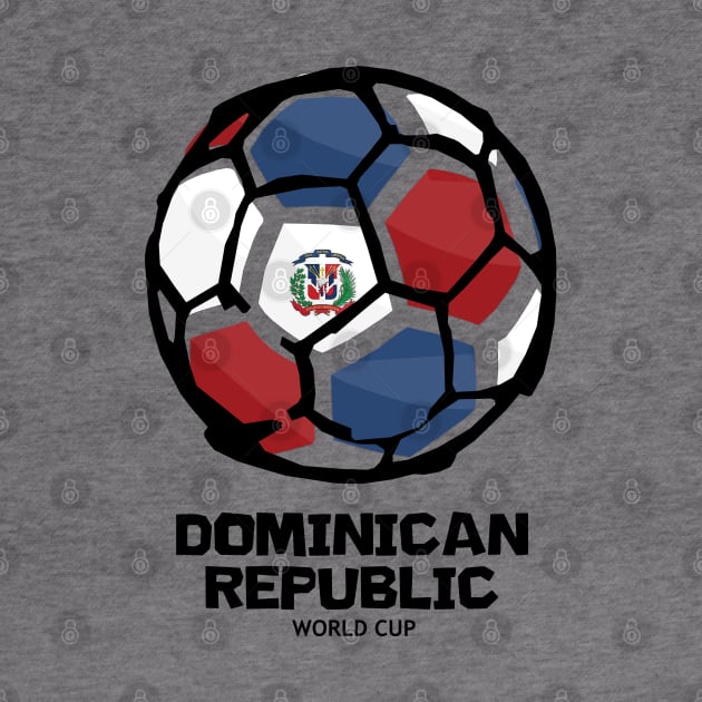 Dominican Republic Football Country Flag by KewaleeTee